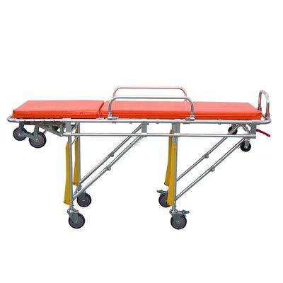 Acasalador de Ambulância Dobrável de Liga de Alumínio Acasalador Cirúrgico Laranja