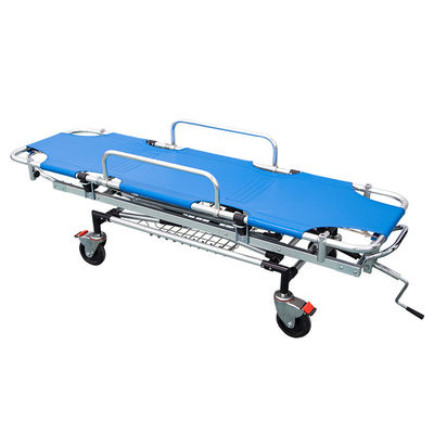 Cama de evacuação de cuidados médicos azul com construção resistente
