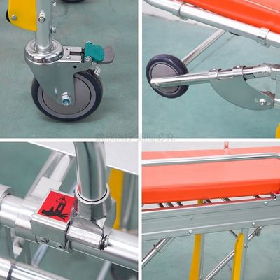 Cama de ambulância hidráulica ISO para transporte de doentes