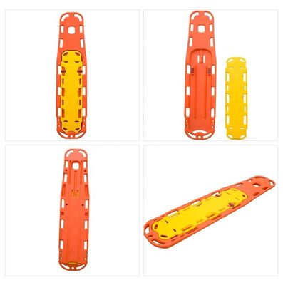 Tabuleiro de espinha de ambulância dobrável em HDPE para cuidados médicos de emergência