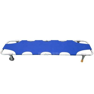 Cama de primeiros socorros de liga de alumínio CE Cama de ambulância médica dobrável