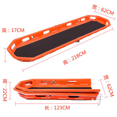 Orange Rescue Basket Stretcher Primeiros Socorros Pára-choques dobrável Basket OEM