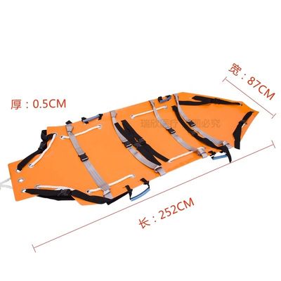 Estrelas de resgate dobráveis de plástico de composição laranja para dispositivos de primeiros socorros 250*84*0,5cm